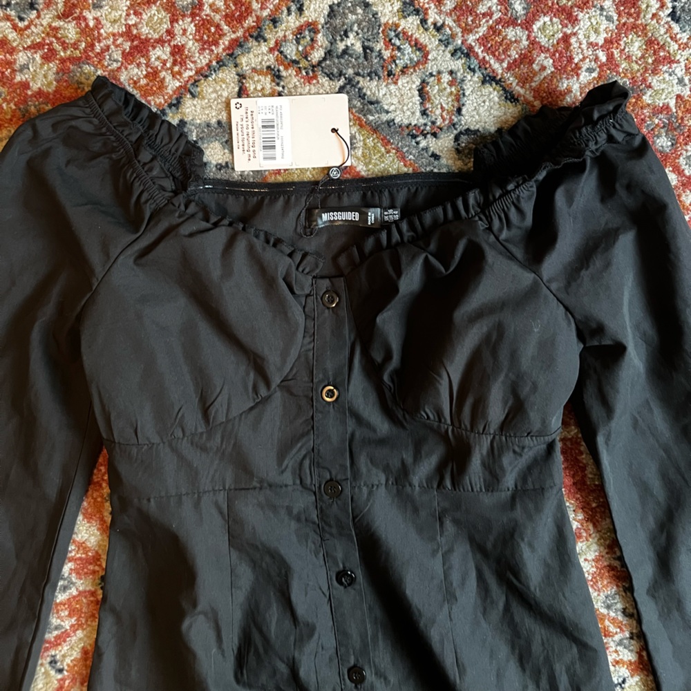 Missguided Milkmaid Mini Dress